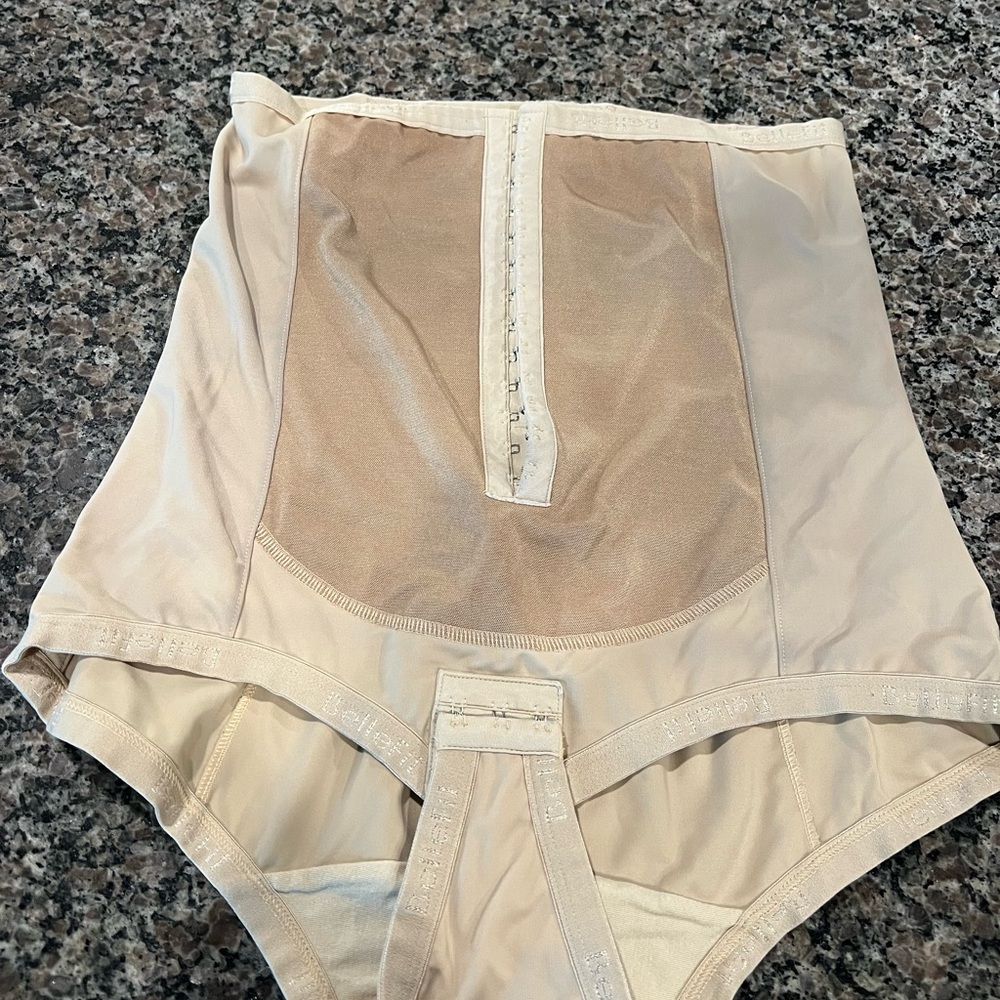High-Waisted Shapewear Briefs in Beige